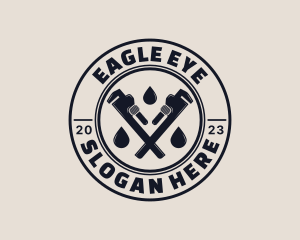 Drainage Pipe Wrench logo design