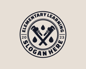 Drainage Pipe Wrench logo design