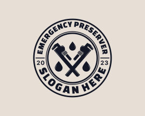 Drainage Pipe Wrench logo design