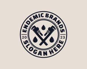 Drainage Pipe Wrench logo design