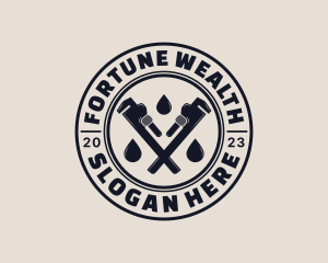 Drainage Pipe Wrench logo design