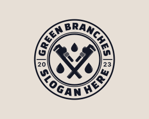 Drainage Pipe Wrench logo design