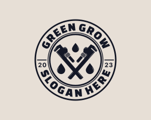 Drainage Pipe Wrench logo design