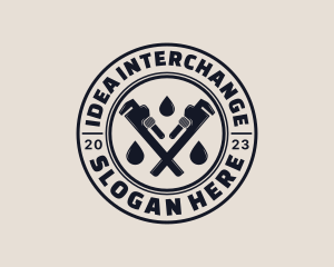 Drainage Pipe Wrench logo design