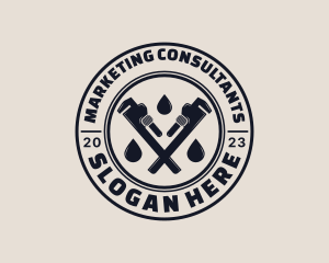 Drainage Pipe Wrench logo design