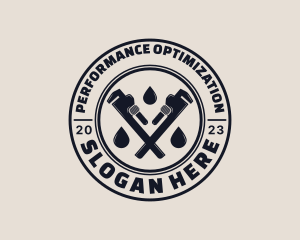 Drainage Pipe Wrench logo design