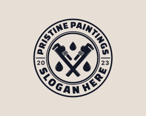 Drainage Pipe Wrench logo design