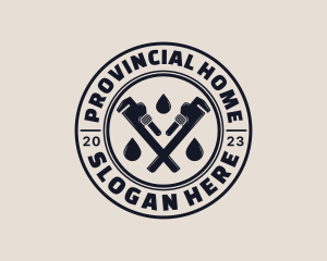 Drainage Pipe Wrench logo design