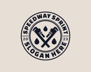 Drainage Pipe Wrench logo design