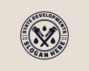 Drainage Pipe Wrench logo design