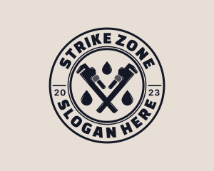 Drainage Pipe Wrench logo design