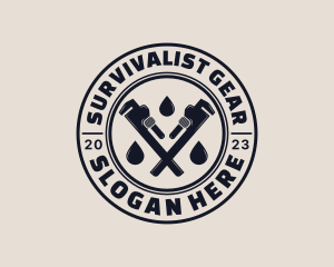 Drainage Pipe Wrench logo design