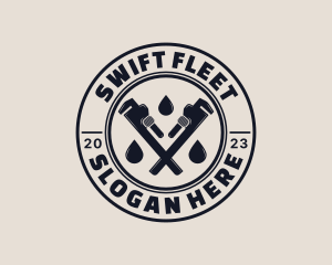 Drainage Pipe Wrench logo design