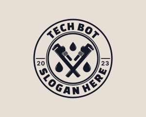 Drainage Pipe Wrench logo design