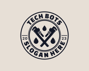 Drainage Pipe Wrench logo design