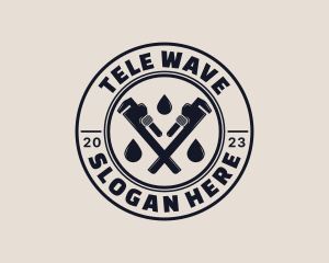 Drainage Pipe Wrench logo design