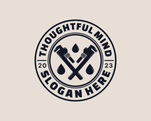 Drainage Pipe Wrench logo design