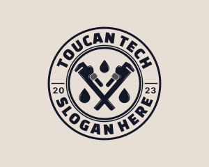 Drainage Pipe Wrench logo design