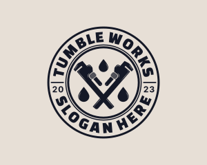 Drainage Pipe Wrench logo design