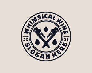 Drainage Pipe Wrench logo design