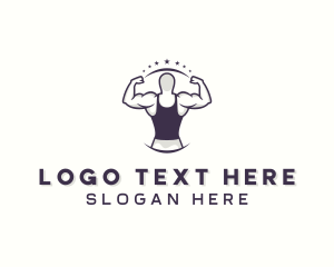 Muscular Strong Man logo