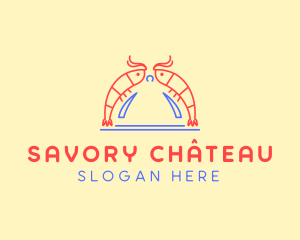 Shrimp Cloche Restaurant logo design