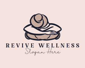 Woman Body Massage logo design