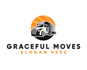 Truck Transport Moving logo design