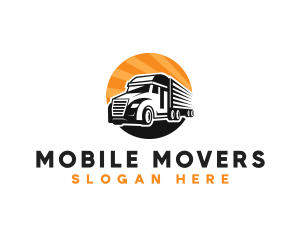 Truck Transport Moving logo design