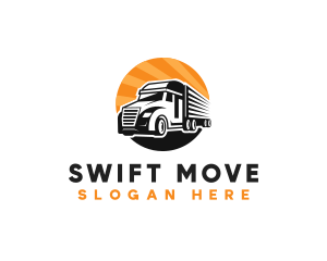 Truck Transport Moving logo design