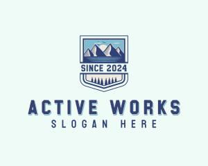 Mountain Hiking Travel logo design