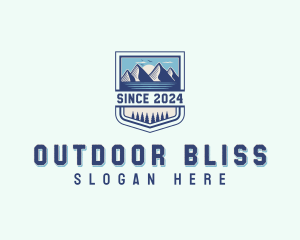 Mountain Hiking Travel logo design