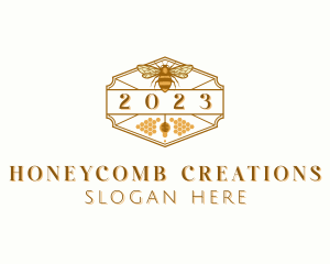 Natural Honey Bee logo design