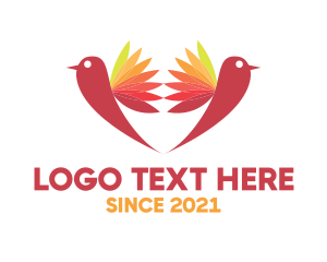 Bird Lotus Wings logo