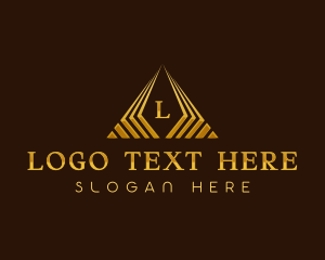 Premium Triangle Pyramid logo