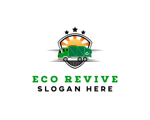 Recycle Truck Shield logo design