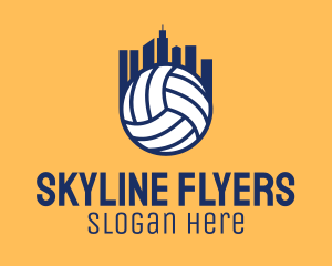 Volleyball Building City logo design