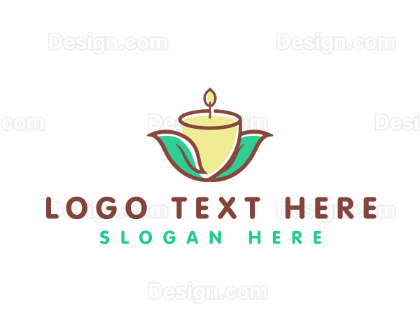 Candle Wax Leaf Logo