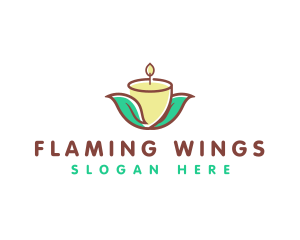 Candle Wax Leaf logo design