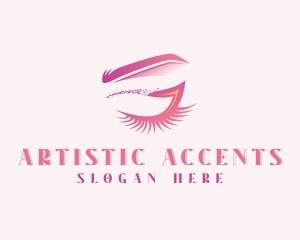 Makeup Artist Eyelashes Beautician logo design