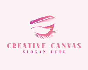 Makeup Artist Eyelashes Beautician logo design