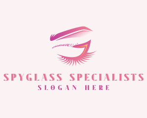 Makeup Artist Eyelashes Beautician logo design