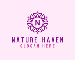 Nature Floral Feminine Cosmetics  logo design