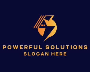 Residential Lightning Power Supply logo design