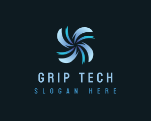 Tech Propeller Fan logo design