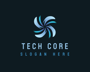 Tech Propeller Fan logo design