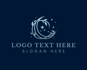 Twilight Evening Moon Plant Logo