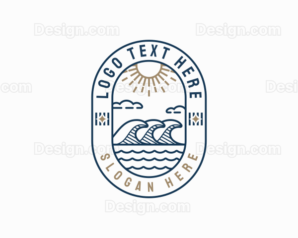 Sea Tide Waves Logo