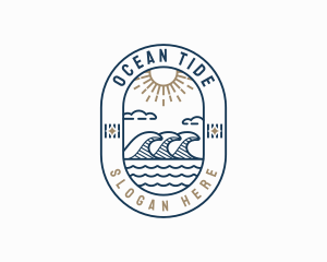 Sea Tide Waves logo design