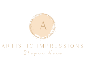 Elegant Brushstroke Circle logo design